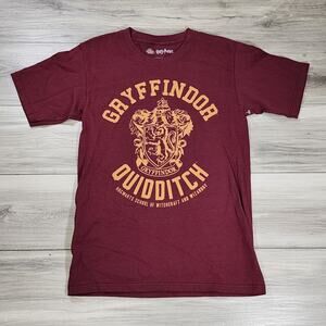 Gryffindor T-Shirt Men's Small Wine Harry Potter Short Sleeve